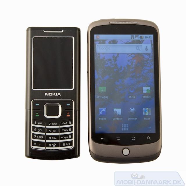 Nokia 6500 ved siden Nexus One