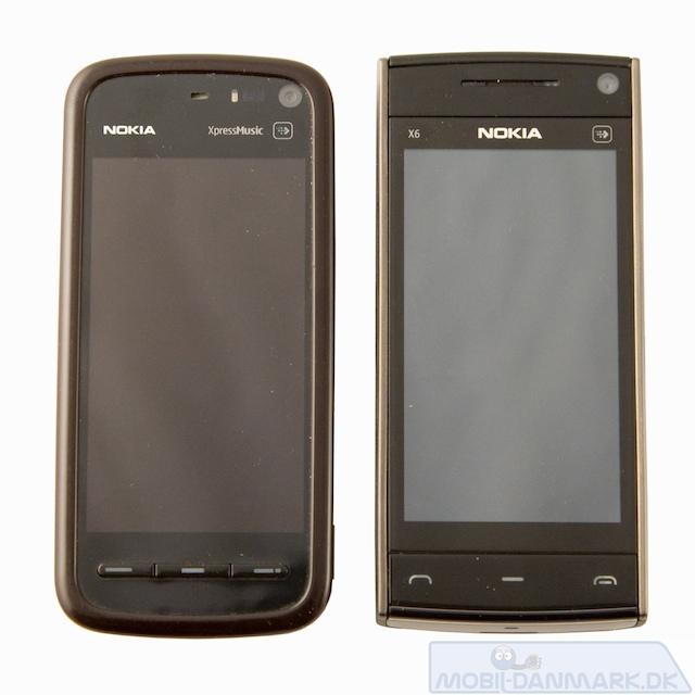 Forgængeren Nokia 5800 ved siden af X6