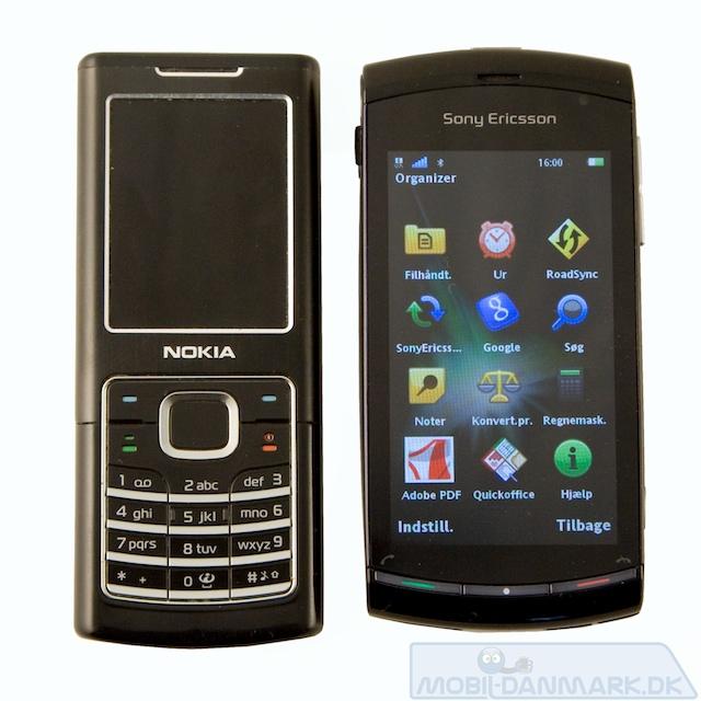 Vivaz ved siden af Nokia 6500 Classic