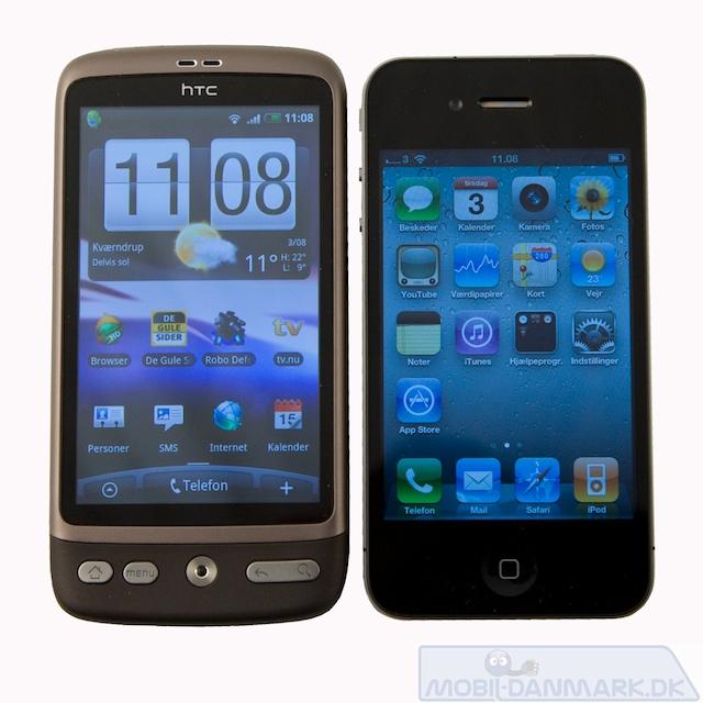 HTC Desire er en oplagt konkurrent til Iphone 4