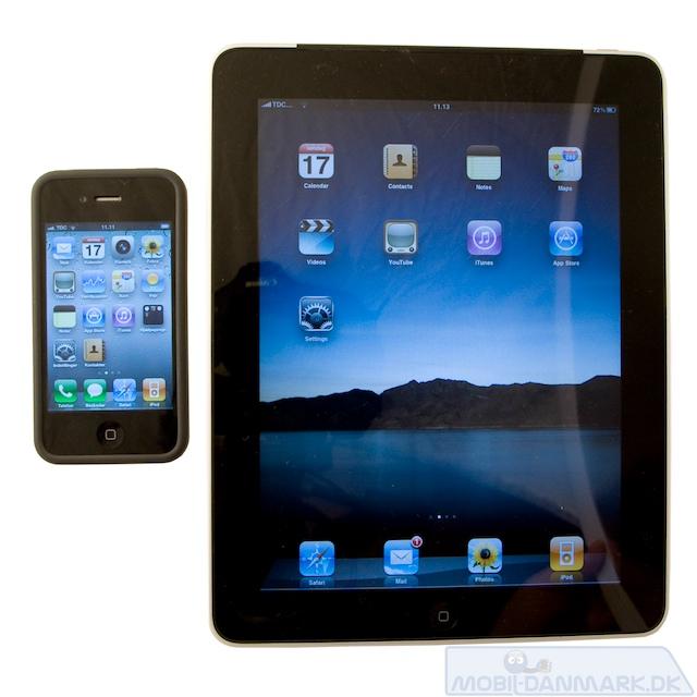 iPhone 4 ved siden af iPad
