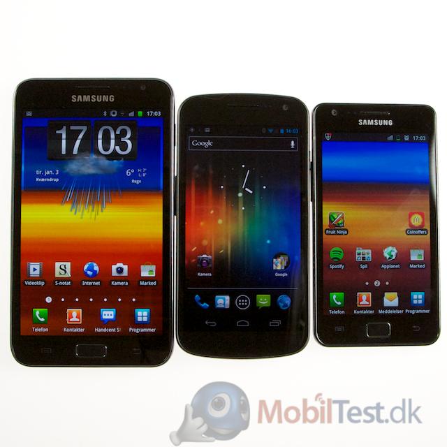 Galaxy Note, Galaxy Nexus, Galaxy SII
