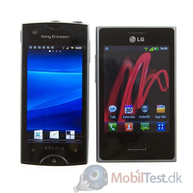 Sony Ericsson Ray ved siden af L3