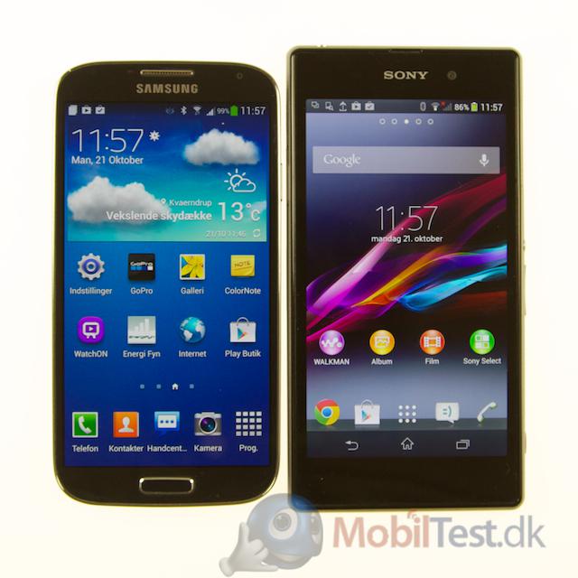 Galaxy S4 og Xperia Z1