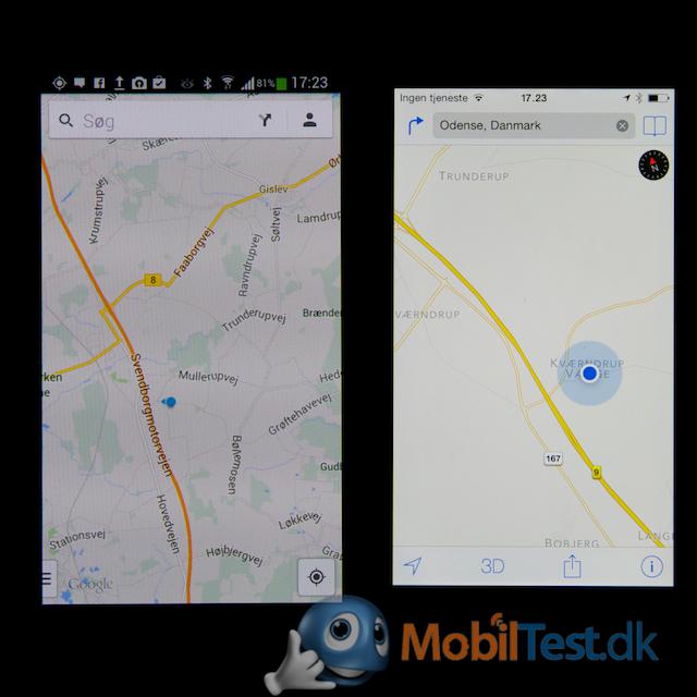 Google Maps og iPhone Maps