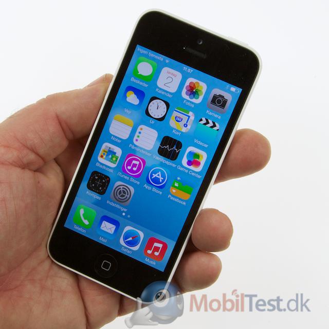 iPhone 5C en fysisk lille mobil