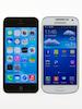 Apple iPhone 5C v. Samsung Galaxy S4 Mini billede