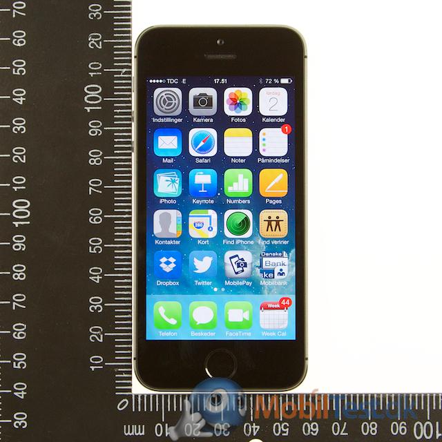 iPhone 5S med målepind