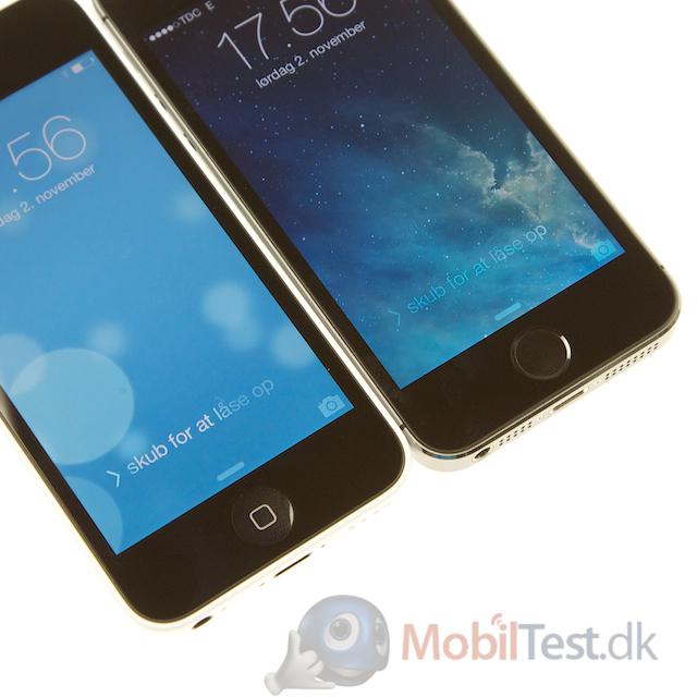 iPhone 5C homeknap vs. 5S' homeknap