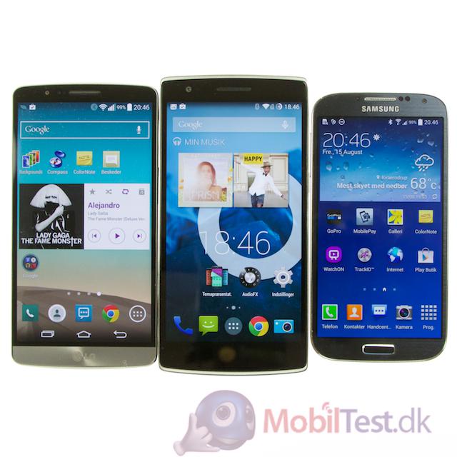 LG G3, OnePlus One og Galaxy S4