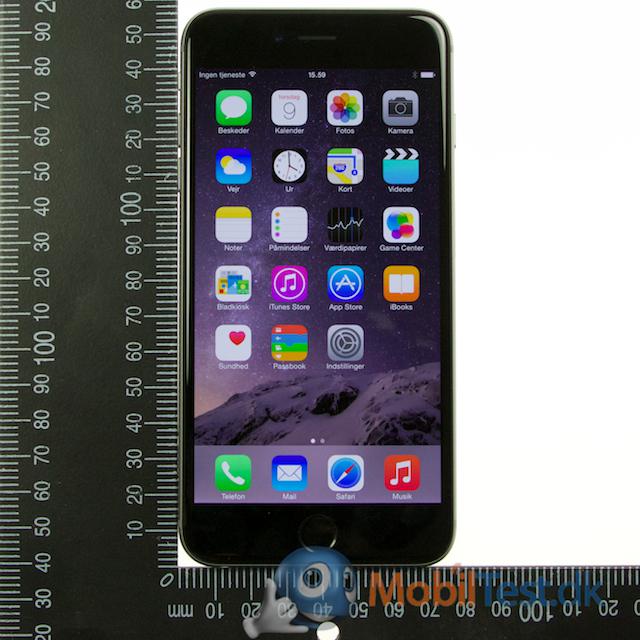 iPhone 6 plus og målepind