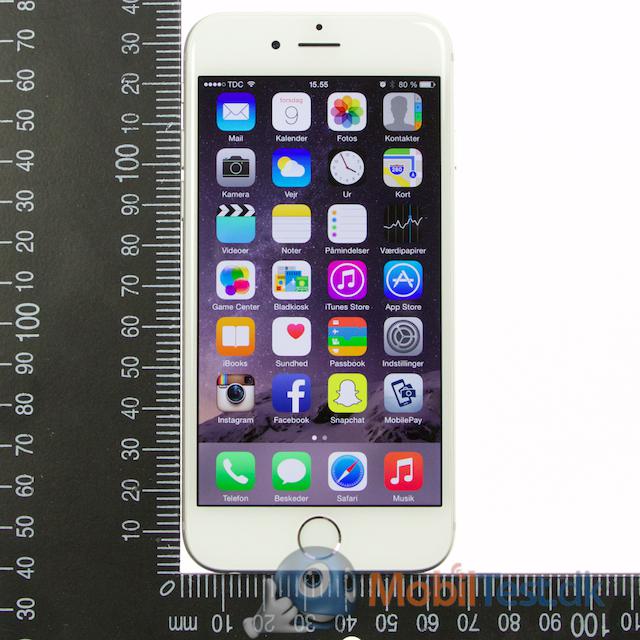 iPhone 6 og målepind