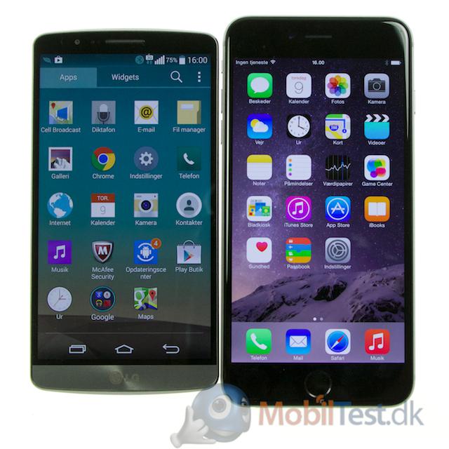 LG G3 og iPhone 6 plus