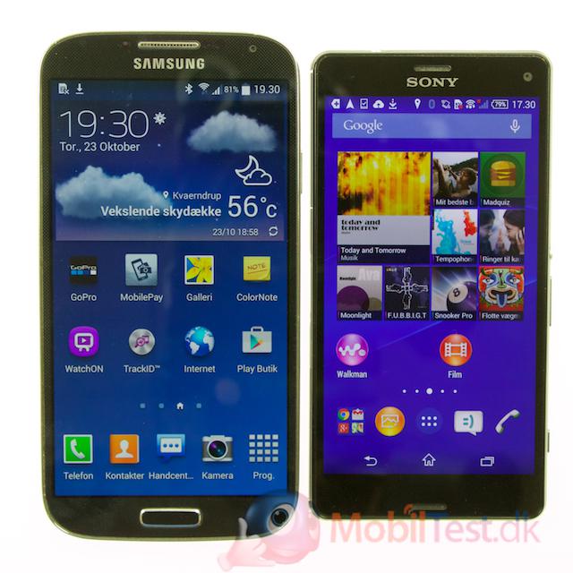 Galaxy S4 og Z3 Compact