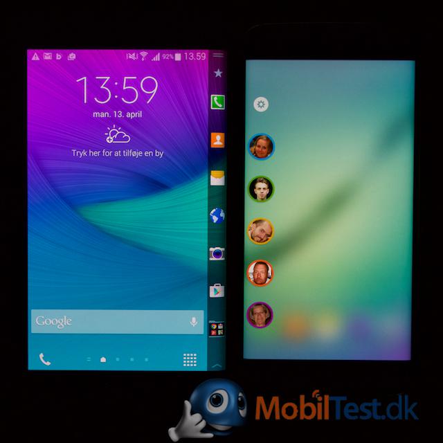 Note Edge og Galaxy S6 Edge skærmfunktion