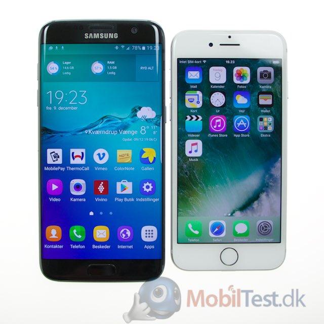 Galaxy S7 Edge og iPhone 7