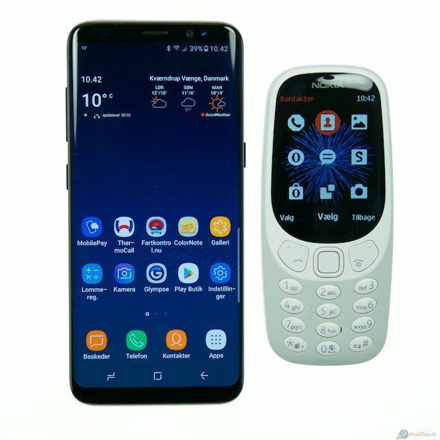 Galaxy S8 med Nokia 3310